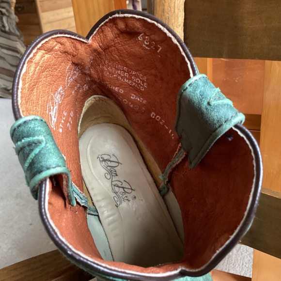 Dan Post Teal Leather Boots - Picture 9 of 12